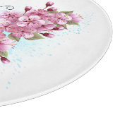 Bloem Vlinder met Roze Sakura Snijplank (Hoek)