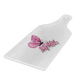 Bloem Vlinder met Roze Sakura Snijplank (Hoek)