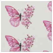 Bloem Vlinder met Roze Sakura Stof (Close Up)