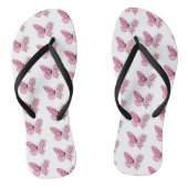 Bloem Vlinder met Roze Sakura Teenslippers (Voetbed)