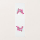 Bloem Vlinder met Roze Sakura Visitekaartje (Buitenkant ongevouwen)
