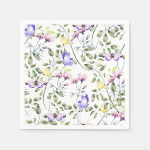 Bloem Vlinder Papier Servet