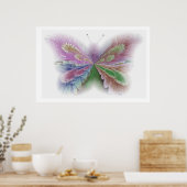Bloem Vlinder Poster (Keuken)