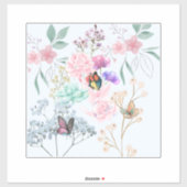 BLOEM & VLINDER STICKER (Vel)