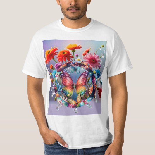 Bloem Vlinder T-shirt (Voorkant)