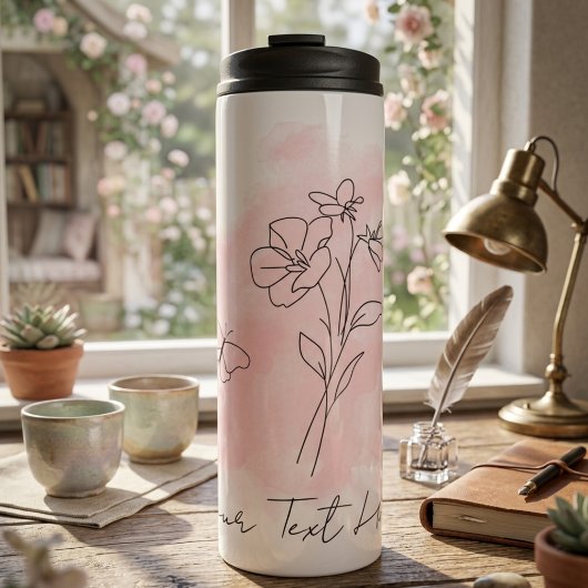 Bloem Vlinder Thermische Bekerkop Thermosbeker