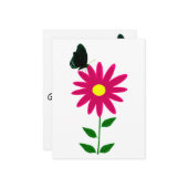 Bloem Vlinder Vouwkaart Notitiekaartje (Voorkant / Achterkant in situ)