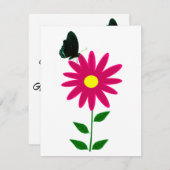 Bloem Vlinder Vouwkaart Notitiekaartje (Voorkant / Achterkant)