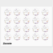 Bloem Vlinders Bruiloft Feest Favor  Ronde Sticker (Vel)