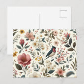 bloem, vogel, plant, plantkunde, bloemblaadje, tex uitnodiging briefkaart (Voorkant / Achterkant)