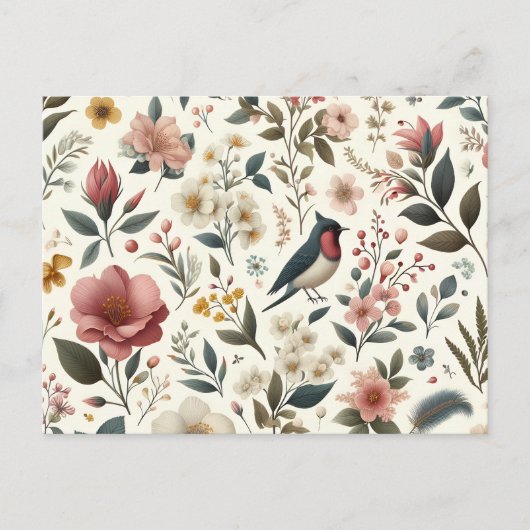 bloem, vogel, plant, plantkunde, bloemblaadje, tex uitnodiging briefkaart (Voorkant)