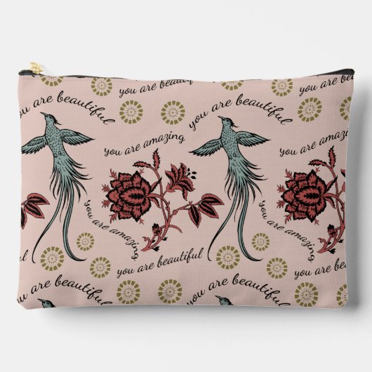 Bloem Vogels Inspirerend Patroon Etui (Voorkant)