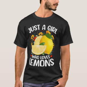 Bloem voor citroenfruitliefhebber Gewoon een meisj T-shirt