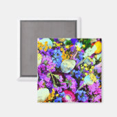 Bloem voor uw ijskast kleurrijke floral herfst magneet (Voorkant / Achterkant)