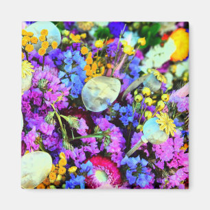 Bloem voor uw ijskast kleurrijke floral herfst magneet