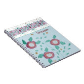 Bloem voorzien van patroonontwerper notitieboek (Rechterzijde)