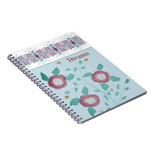 Bloem voorzien van patroonontwerper notitieboek (Rechterzijde)