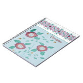 Bloem voorzien van patroonontwerper notitieboek (Linkerzijde)