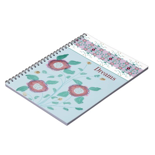 Bloem voorzien van patroonontwerper notitieboek (Linkerzijde)