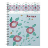 Bloem voorzien van patroonontwerper notitieboek (Voorkant)