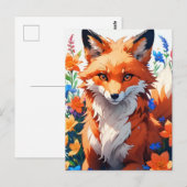 Bloem Vos Kunst Briefkaart (Voorkant / Achterkant)