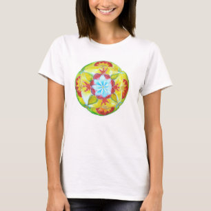Bloem, Vrede mandala kunst T-shirt