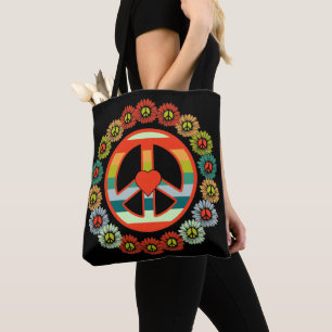 Bloem Vredesteken Retro Hippy Tote Bag