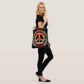 Bloem Vredesteken Retro Hippy Tote Bag (Op model)