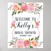 bloem vrijgezellenfeest welkomstteken poster (Voorkant)