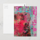 Bloem Vrouw Mixed Media Collage  Briefkaart (Voorkant / Achterkant)