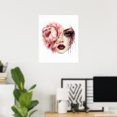 Bloem Vrouw Poster (Thuiskantoor)