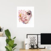 Bloem Vrouw Poster (Thuiskantoor)