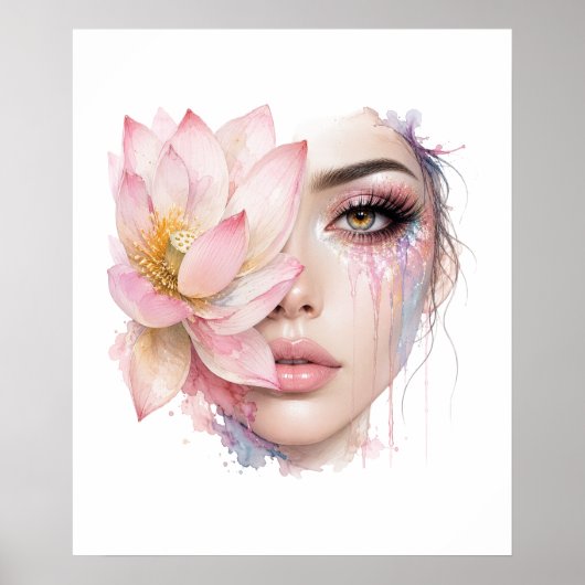 Bloem Vrouw Poster (Voorkant)