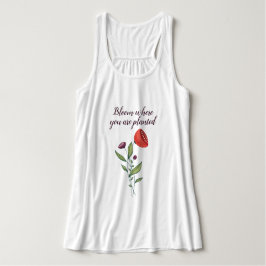 Bloem waar je minimale wilde bloemen hebt geplant tanktop