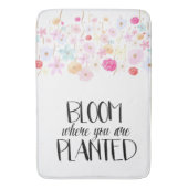 Bloem waar u Waterverf bloemen bent geplant Badmat (Voorkant Verticaal)