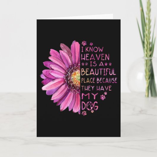 Bloem waarvan ik weet dat de hemel een mooie plek kaart (Voorkant)