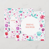 Bloem Waterverf Blauwgroen Vrijgezellenfeest Kaart (Voorkant / Achterkant)