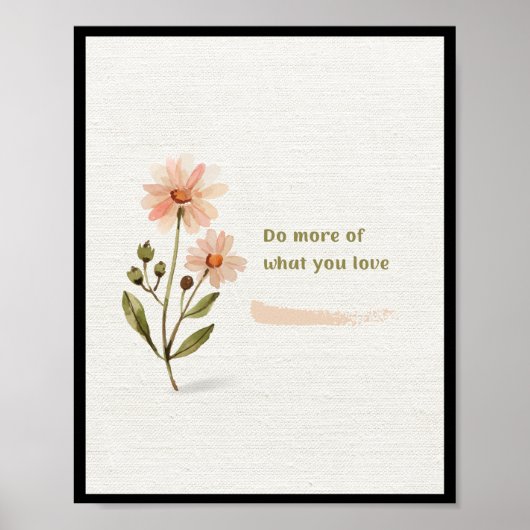 Bloem Waterverf Canvas Poster (Voorkant)