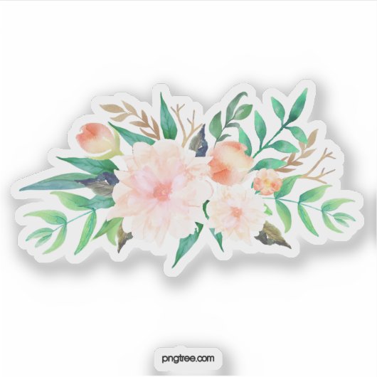 Bloem waterverf sticker Pack (Voorkant)