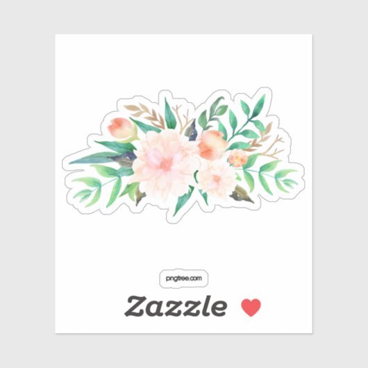 Bloem waterverf sticker Pack (Vel)