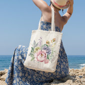 Bloem waterverf tote bag
