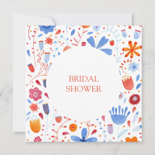 Bloem Waterverf Vrijgezellenfeest Kaart