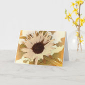 Bloem wenskaart kaart (Gele Bloem)