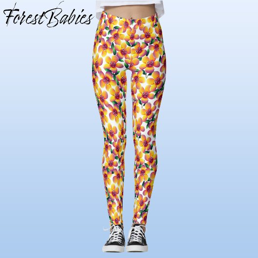 Bloem Whimsical Schattige Fun Floral Design Patter Leggings
