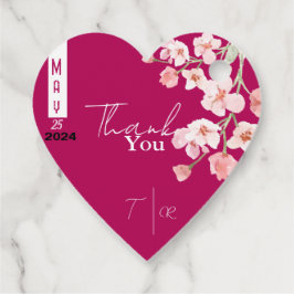 Bloem wijn bedankjes labels