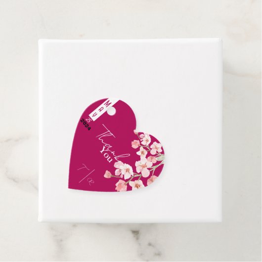 Bloem wijn bedankjes labels (In situ)