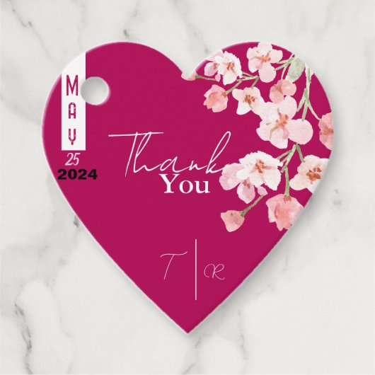 Bloem wijn bedankjes labels (Voorkant)