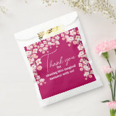 Bloem wijn bedankzakje (Gezegeld)