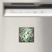 Bloem Wijnruit Glas-in-Lood Uiterlijk Magneet (Insitu (Vaatwasser))
