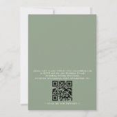 Bloem Wilde Bloem Rustieke Elegante QR Code Bruilo Kaart (Achterkant)